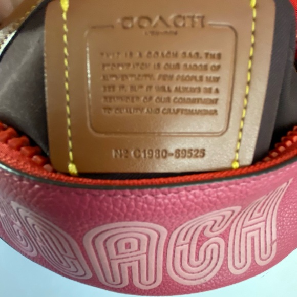 Coach Belt Bag/Fanny, Bright Cherry Multi/gunmetal EUC! *No handtag* - Picture 7 of 8
